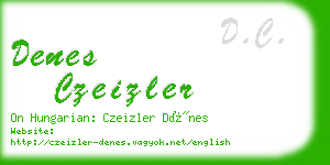 denes czeizler business card